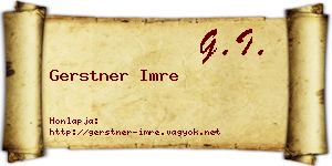 Gerstner Imre névjegykártya