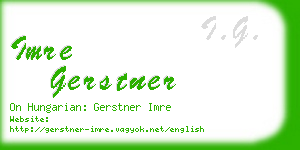 imre gerstner business card